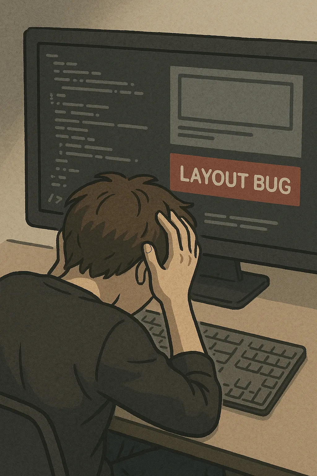 레이아웃 디버깅에 갇힌 개발자