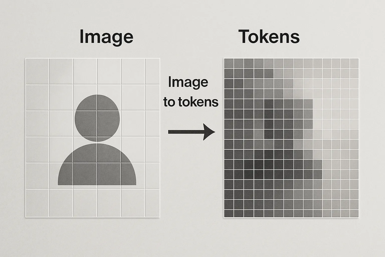이미지를 격자로 나누어 토큰화하는 과정 시각화